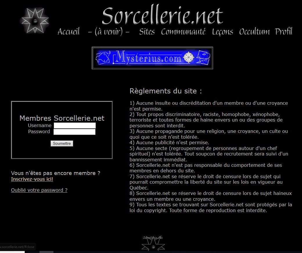 Sorcellerie.net 2003