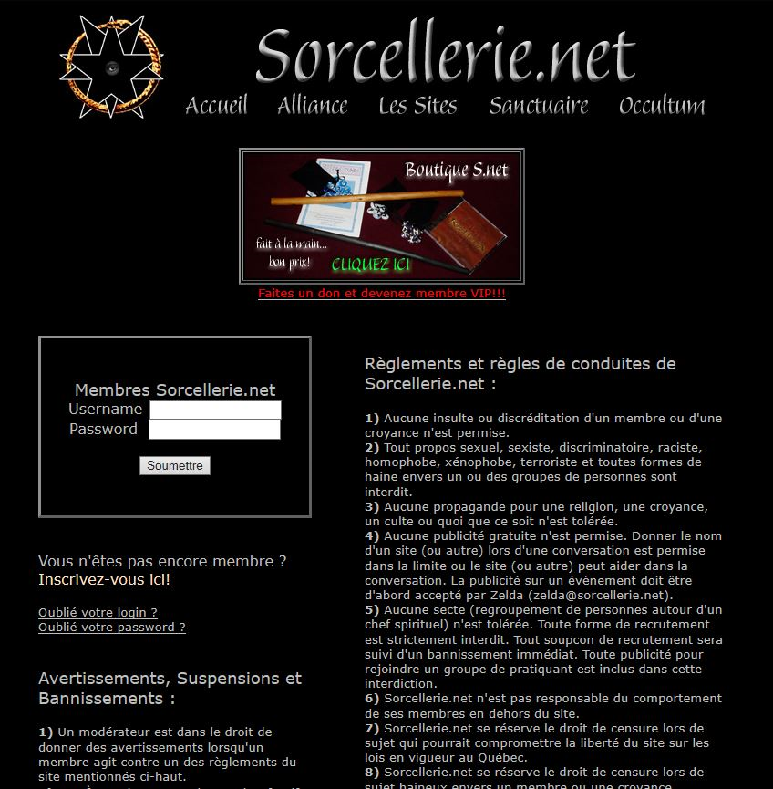 Sorcellerie.net 2004