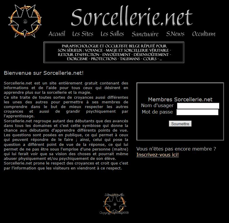 Sorcellerie.net 2005