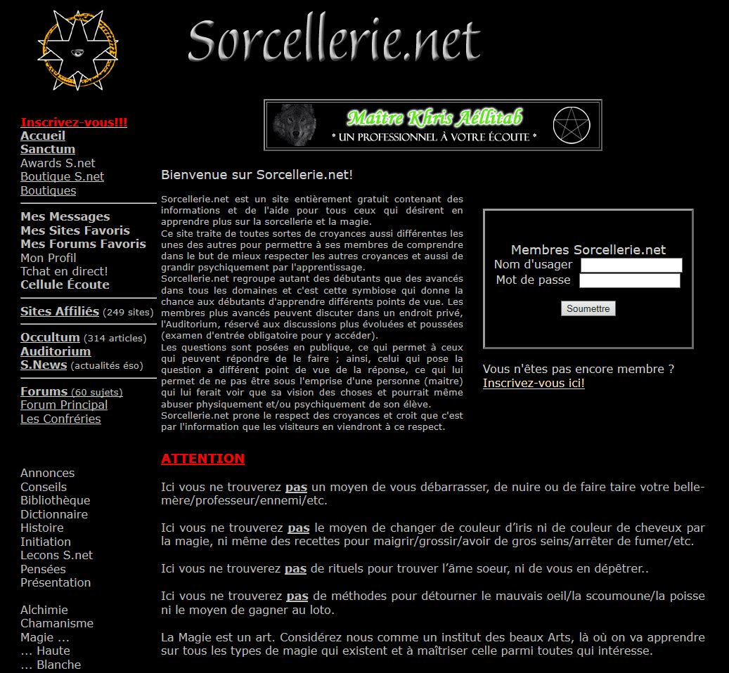Sorcellerie.net 2007