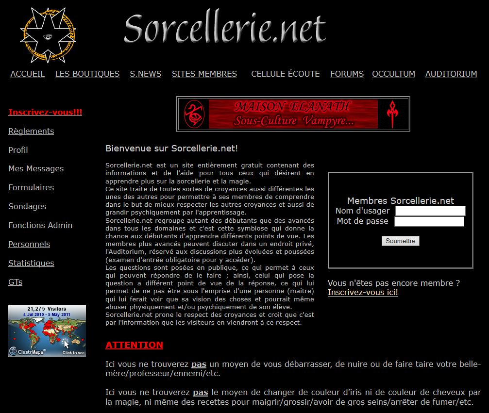 Sorcellerie.net 2009